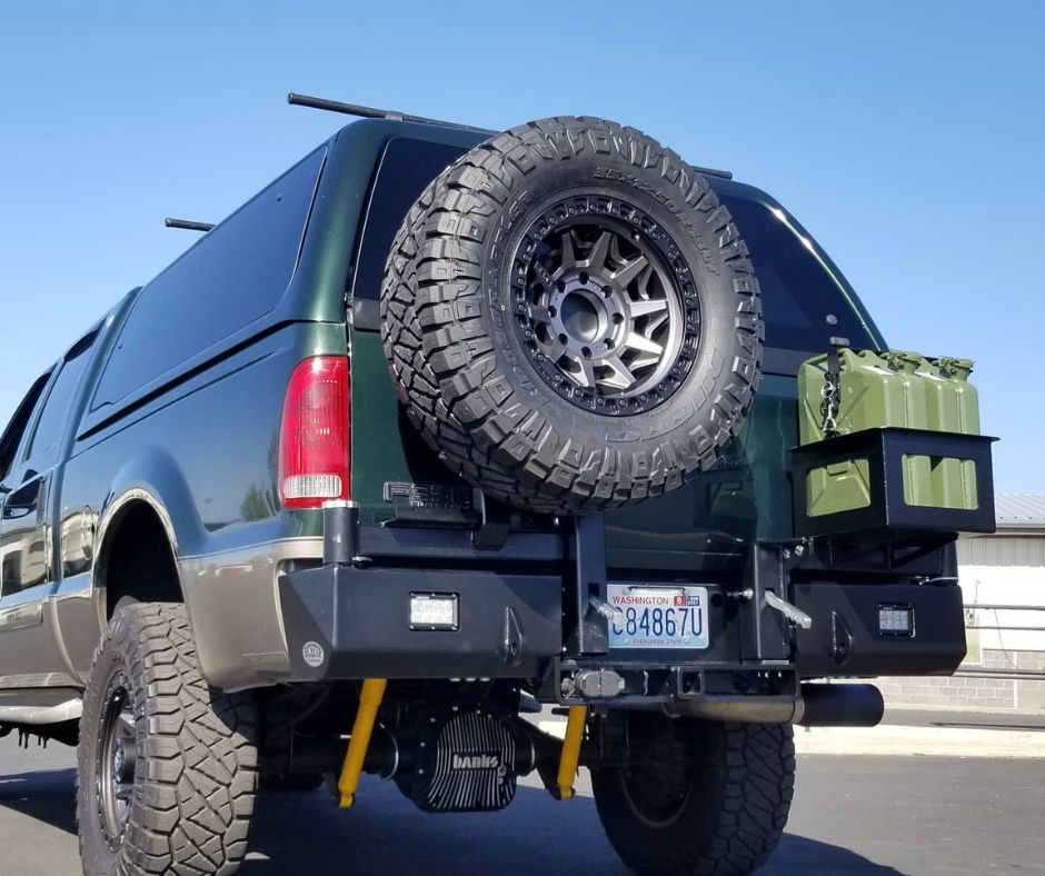 An RV Spare Tire Hitch-Mount