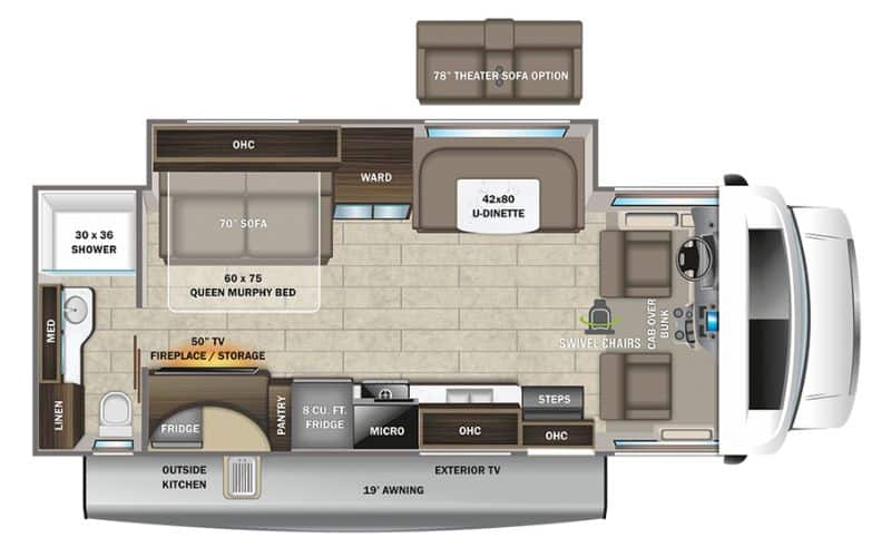 7 Best Class C Motorhomes With Murphy Beds 4 Entegra Coach – Odyssey 26M