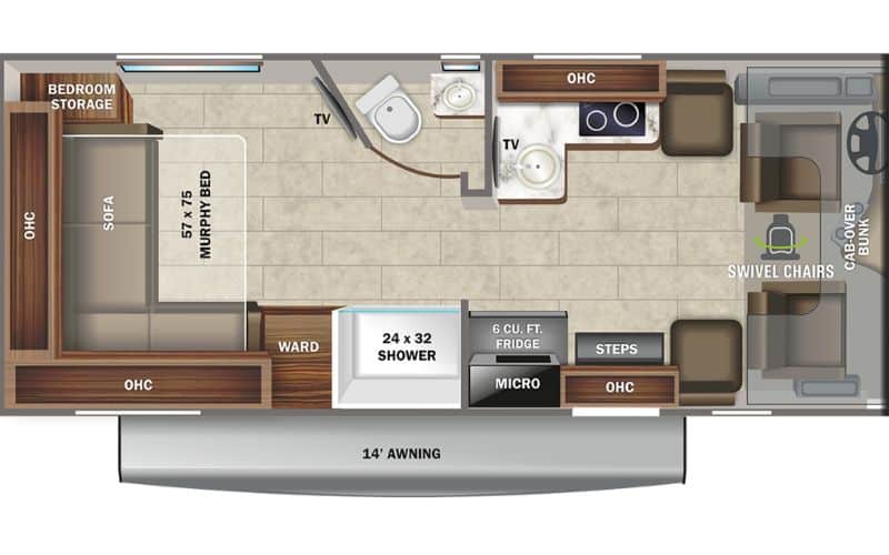 7 Best Class C Motorhomes With Murphy Beds 5 Jayco - Melbourne Prestige 24NP