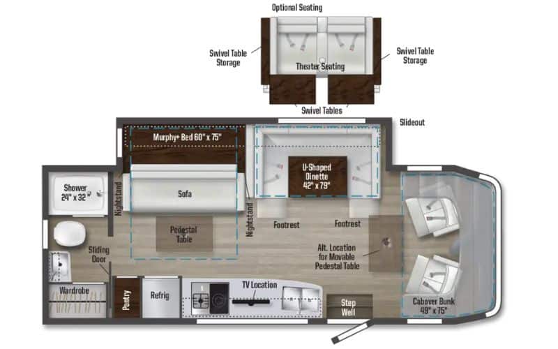 7 Best Class C Motorhomes With Murphy Beds 8 Winnebago – Navion 24D Class