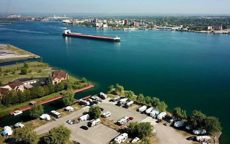 Top 12 Scenic Campgrounds & RV Parks In The Upper Peninsula, Michigan 4 Soo Locks Campgrounds