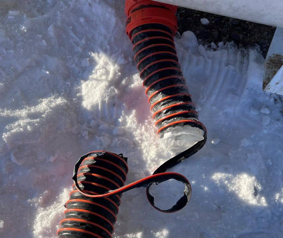 What Happens When an RV Sewer Hose Freezes