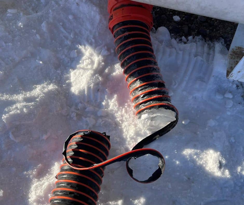 Do I Need A Heated RV Sewer Hose For Winter Camping 2 What Happens When an RV Sewer Hose Freezes