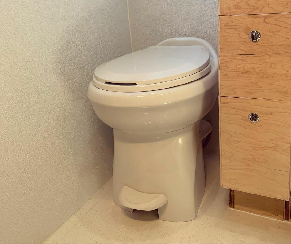 A Gravity Fed RV Toilet