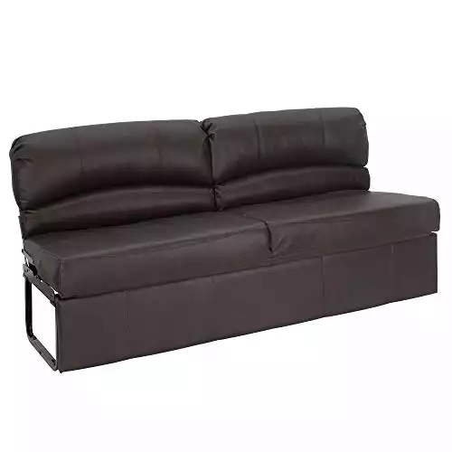 RecPro Charles RV Jackknife Sofa | Love Seat | Sleeper Sofa | Length Options 62", 68", 72" | 11" Legs and Hardware Included (72 Inch, Chestnut)