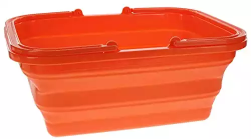 ustFlexWare Collapsible Sink with 2.25 Gal Wash Basin for Washing Dishes and Person During Camping, Hiking and Home