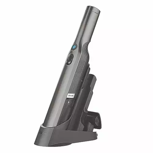 Shark WV201 WANDVAC Handheld Vacuum, Lightweight at 1.4 Pounds with Powerful Suction, Charging Dock, Single Touch Empty and Detachable Dust Cup,Graphite, Slate