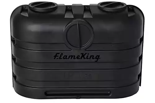 Flame King Dual 20LB LP Propane Tank Light Plastic Heavy Duty Cover for RV, Travel Trailer, Camper - Black