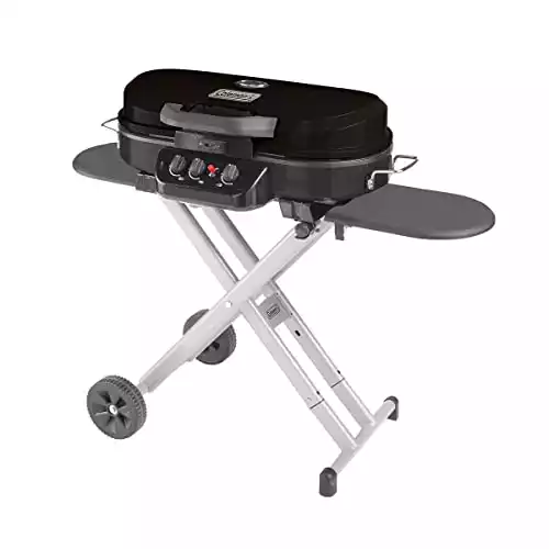 Coleman RoadTrip 285 Portable Propane Gas Grill – 20,000 BTU Grilling Power, 3 Adjustable Burners, 285 sq in Cooking Area