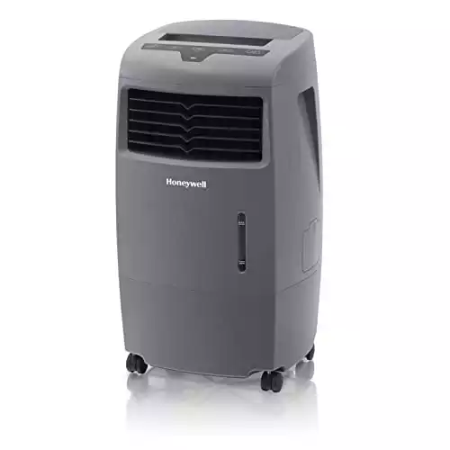Honeywell 500 CFM Indoor Outdoor Portable Evaporative Cooler, Fan, & Humidifier with Remote Control Gray