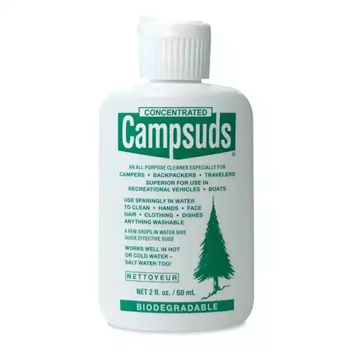 CONCENTRATED CAMPSUDS Outdoor Soap – Environmentally Conscious Camping Soap – Hiking & Camping Supplies – Camp Soap, Backpacking Soap, Travel Soap – Camping Gear Must Haves...