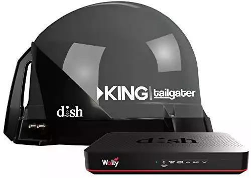 KING VQ4550 Tailgater Bundle - Portable Satellite TV Antenna and DISH Wally HD Receiver