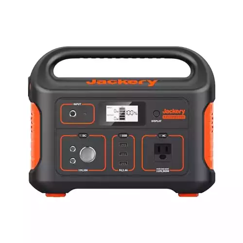 Jackery Portable Power Station Explorer 500, 518Wh Outdoor Solar Generator Mobile Lithium Battery Pack with 110V/500W AC Outlet for Home Use, Emergency Backup,Road Trip Camping (Solar Panel Optional)
