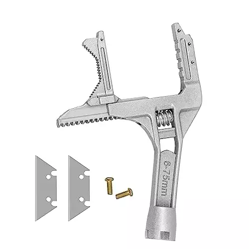 EGSTAOR Bathroom Adjustable Wrench 6-75mm, Multifunction Aluminum Spanner for Plumbing Task Pipe Tube Nut Toilet Washbasin Sink Pool, 9-Inch Long (Silver)