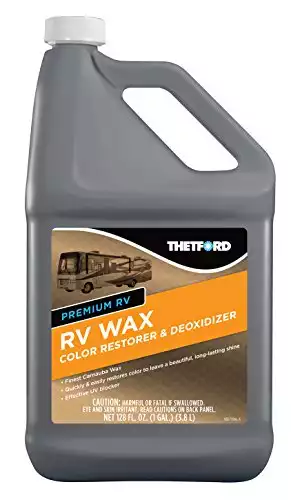 THETFORD Premium RV Wax - Color Restorer and Oxidation Remover for Cars - RVs - Boats - Motorcycles - 1 Gallon 32523