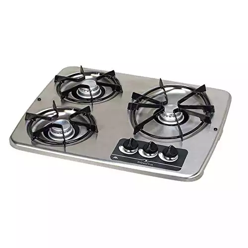Atwood (56472) DV 30S Stainless Steel Drop-In 3-Burner Cooktop