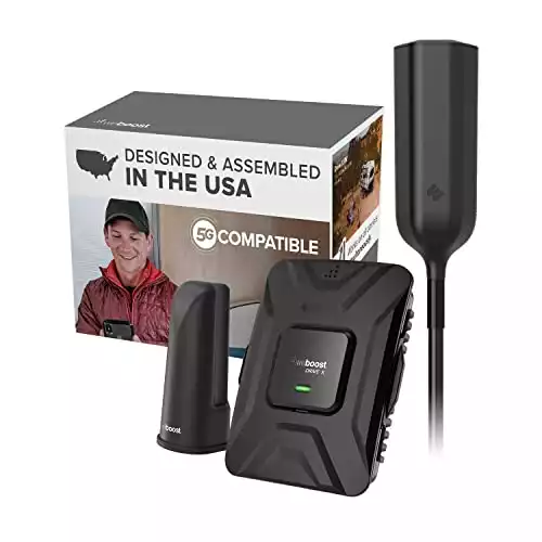 weBoost Drive X RV - Cell Phone Signal Booster kit | Boosts 5G & 4G LTE for All U.S. & Canadian Carriers - Verizon, AT&T, T-Mobile, more | Made in the U.S. | FCC Approved (model 471410)