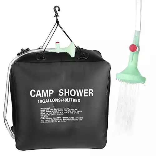 PGYFIS Camping Shower Portable Shower Outdoor Shower Solar Shower Bag (40L)
