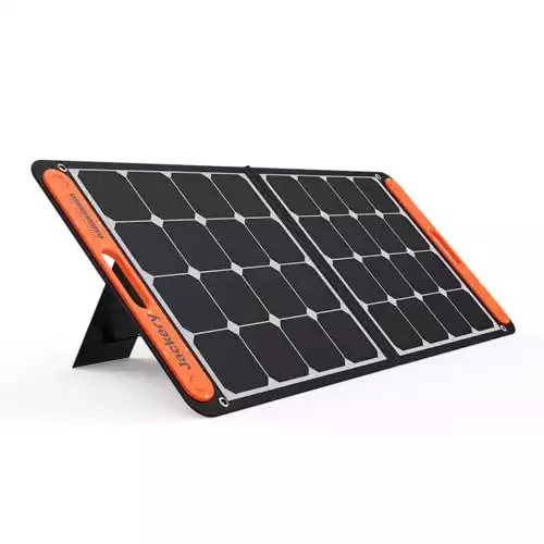 Jackery SolarSaga 100W Portable Solar Panel for Explorer 240/300/500/1000/1500 Power Station, Foldable US Solar Cell Solar Charger with USB Outputs for Phones (Can't Charge Explorer 440/ PowerPro...