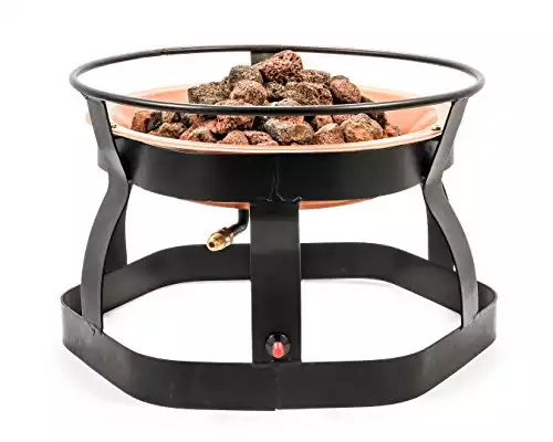 Camco 51210 18-Inch Portable Deluxe Outdoor Fire Pit, 65,000 BTU's, Includes 10 Foot Propane Hose