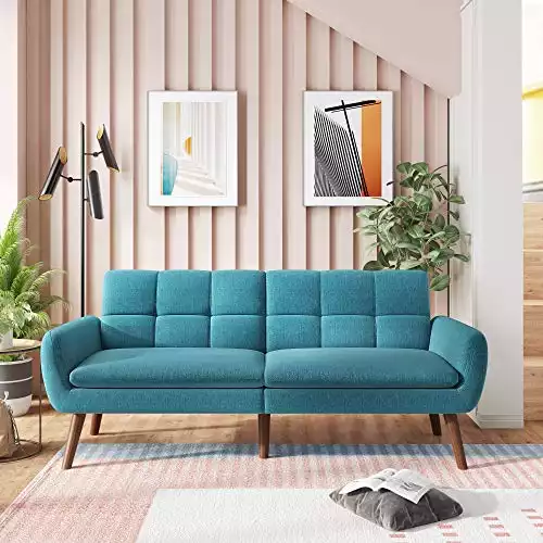 SOFTSEA Sofa Bed Sleeper Couches and Sofas - 74'' Couch Recliner Convertible Sofa Modern Adjustable Futon Couches Sofas Bed for Living Room Fold Up and Down Recliner Couch