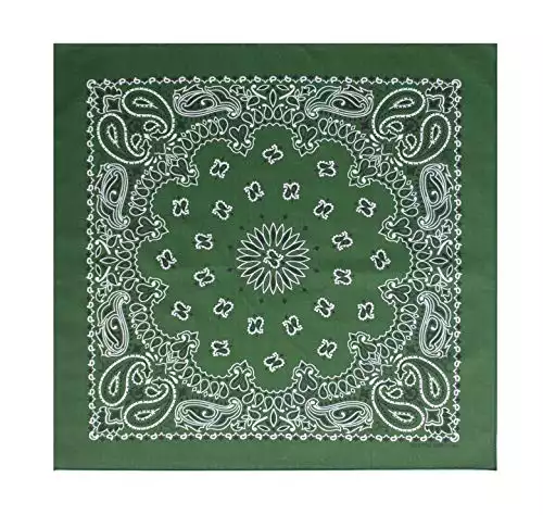 $averPak BodyForge & InsectGuard - Permethrin Treated Mosquitoes, Flies, Ticks & More Insect Repellent Bandanna Face Mask Headband Paisley (Hunter Green)