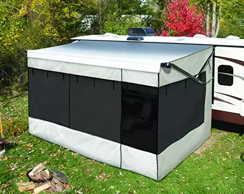 Solera Family Room RV Awning Screen Room, 14', for 10'-21' Manual or Power RV Awnings, Polyester Fabric Construction, Weatherproof, Storage Bag, Compatible with Solera, Dometic, Carefre...