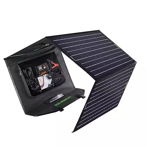 ECO-WORTHY 120W Foldable Solar Panel for Jackery Explorer/Flashfish/BALDR/Goal Zero Portable Generator Power Station, with 20A Charge Controller to Charge 12V Battery