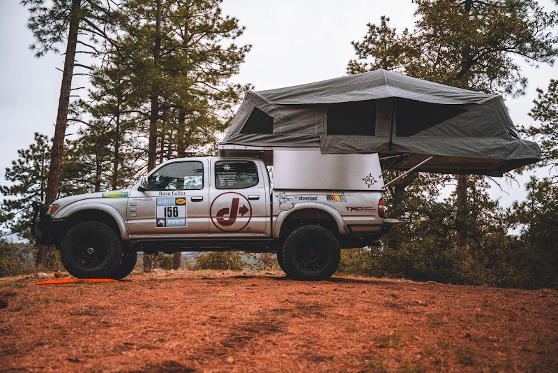 Top 7 Amazing Truck Campers For The Toyota Tacoma 4 AT Overland Equipment Habitat pop-up camper with roof tent on a Toyota Tacoma